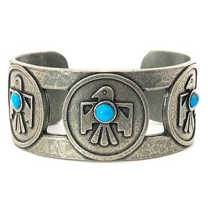 The 2Bandits Turquoise Thunderbird Silver Cuff